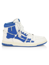 Amiri Men's Skeleton Leather High-top Sneakers In Blue