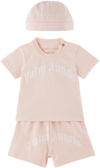 PALM ANGELS BABY PINK THREE-PIECE SET