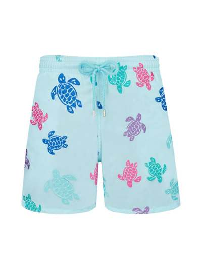 Vilebrequin Turtle Print Mistral Swim Shorts In Thalassa