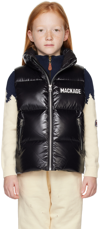 Mackage Kid's Charlee Quilted Logo Vest In Black