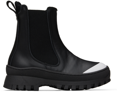 Marni Kids Black Low Chelsea Boots In Var. 3