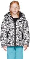 Mackage X Matthew Langille Kids' Jesse Water Repellent 800 Fill Power Recycled Down Jacket With Hood In Print