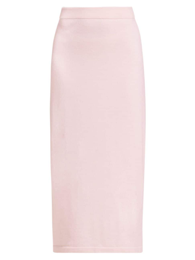 Zimmermann Matchmaker Wool Tube Midi Skirt In Dusty Pink