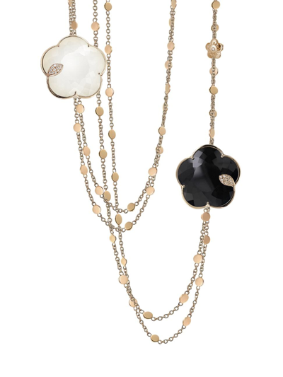 Pasquale Bruni Women's Ton Joli 18k Rose Gold, 0.27 Tcw Diamond & Multi-gemstone Pendant Chain Necklace