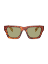 Prada Men's Symbole 0pr A06sf 54mm Pillow Sunglasses In Light Havana Green