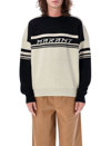 Isabel Marant Two-tone 'colby' Wool Blend Sweater In Black