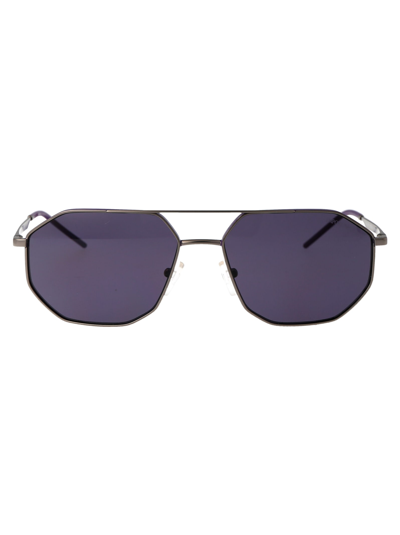 Emporio Armani 0ea2147 Sunglasses In 30031a Matte Gunmetal