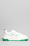 CASABLANCA TENNIS COURT SNEAKERS IN WHITE LEATHER