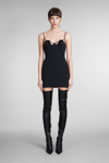 David Koma Dress In Black Acrylic In Black