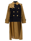SACAI DOUBLE-BREASTED TRENCH COAT