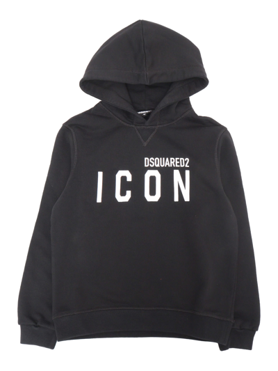 Dsquared2 Kids' Icon Hoodie In Black