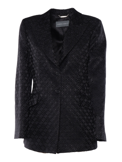 ALBERTA FERRETTI JACQUARD MONOGRAM BLAZER