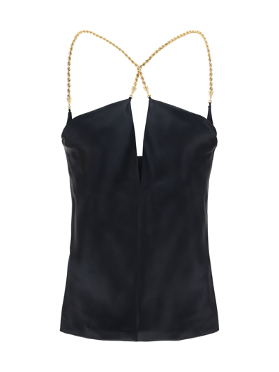 Ferragamo Stylish Top With Bijoux Detailing In Black