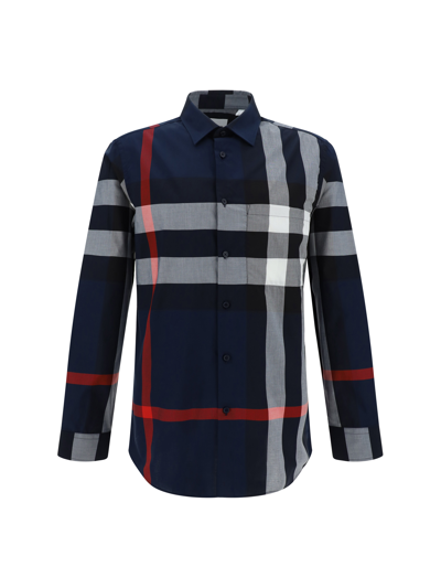 Burberry Shirts In Azul