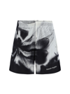 Alexander Mcqueen Alexander Mc Queen Dragonfly Print Swim Shorts In Black/white