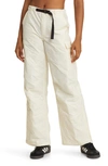 Coney Island Picnic Alpine Slopes Quilted Wide Leg Cargo Pants In Coconut Milk