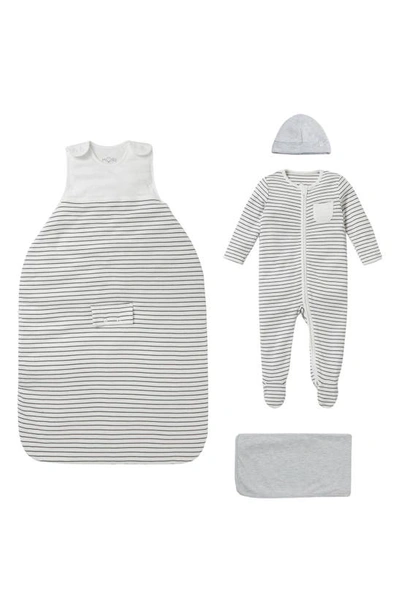 Mori Babies' Clever Sleep Set In Grey Stripe