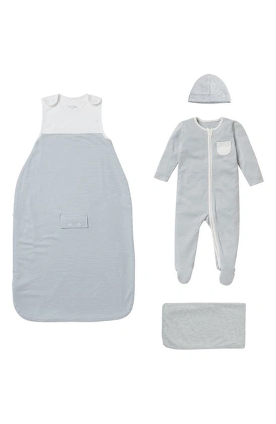 Mori Babies' Clever Sleep Set In Blue Stripe