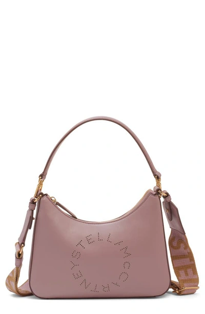 Stella Mccartney Small Logo Leather Shoulder Bag In Shell