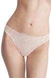 Calvin Klein Sheer Floral Lace Thong Qf7352 In Nymph's