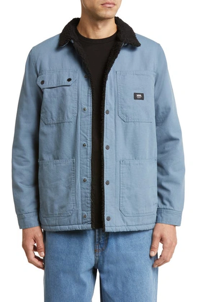 Vans Drill Faux Shearling Lined Chore Coat In Blue