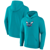 Fanatics Branded  Teal Charlotte Hornets Primary Logo Pullover Hoodie In Teal