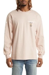 Icecream No Flakes Long Sleeve Graphic T-shirt In Rose Smoke