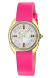 Gv2 Palermo Diamond Leather Strap Watch, 35mm In Pink