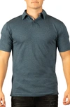 Burnside Classic Short Sleeve Polo Shirt In Heather Navy
