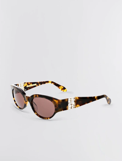 Bcbgmaxazria Signature Oval Icon Sunglasses In Blonde Demi