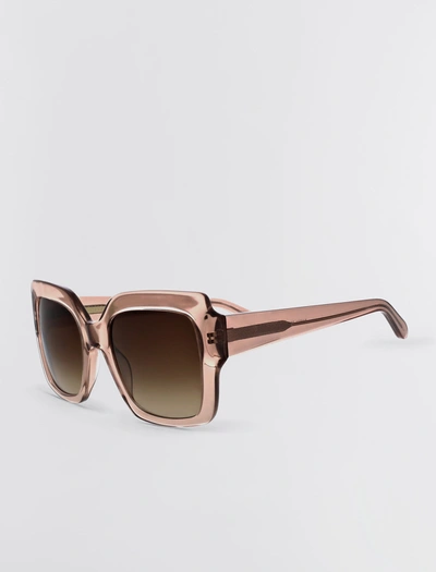 Bcbgmaxazria Signature Square Sunglasses In Crystal Blush