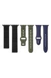 THE POSH TECH ASSORTED 3-PACK SILICONE APPLE WATCH® WATCHBANDS