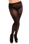 Glamory Hosiery Dune 70 Argyle Tights In Black
