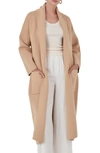 Endless Rose Women's Shawl Collar Oversized Long Cardigan In Tan