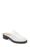 Stuart Weitzman Palmer Bold Loafer Mule In White.