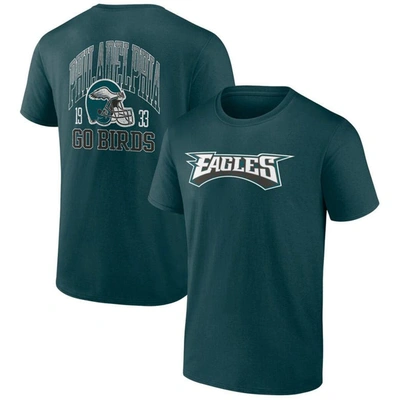 Profile Men's  Midnight Green Philadelphia Eagles Big And Tall Two-sided T-shirt