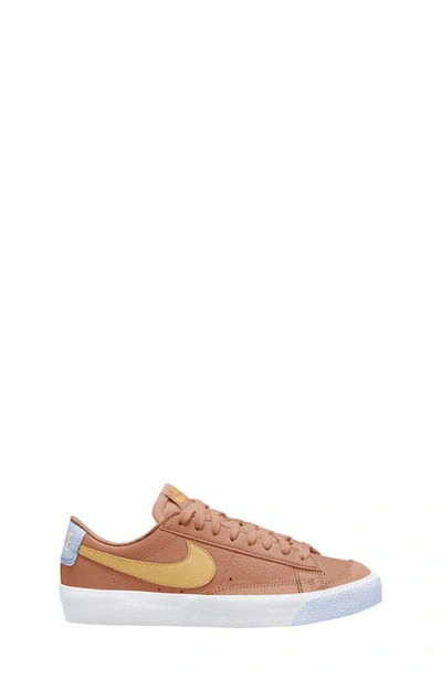 Nike Blazer Low '77 Big Kids' Shoes In Amber Brown/ Melon/ Grey