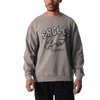 The Wild Collective Unisex  Gray Philadelphia Eagles Distressed Pullover Sweatshirt In Gray