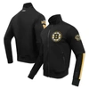 Pro Standard Black Boston Bruins Classic Chenille Full-zip Track Jacket In Black