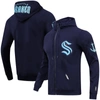 PRO STANDARD PRO STANDARD NAVY SEATTLE KRAKEN CLASSIC CHENILLE FULL-ZIP HOODIE JACKET