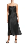 Vince Mixed Media Slipdress In Black