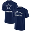 FANATICS SIGNATURE UNISEX FANATICS SIGNATURE NAVY DALLAS COWBOYS ELEMENTS SUPER SOFT SHORT SLEEVE T-SHIRT