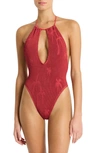 Bondeye Bisou Keyhole One-piece Swimsuit In Red
