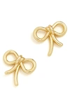 Madewell Large Bow Stud Earrings In Vintage Gold
