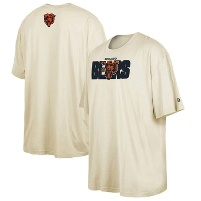 New Era Men's  Cream Chicago Bears 2023 Nfl Draft Big And Tall T-shirt
