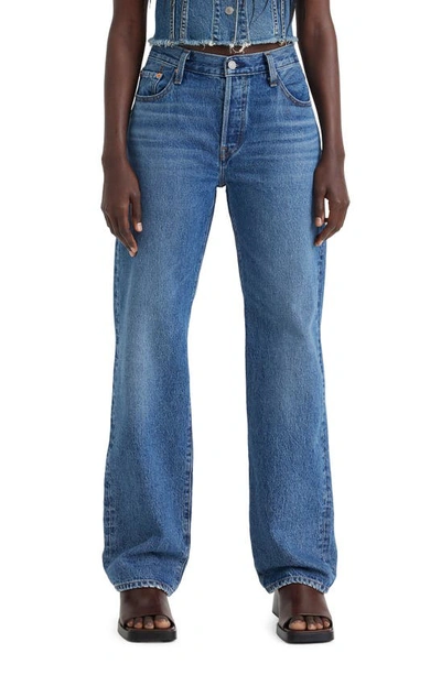 Levi's Low Loose Styled Zipper Treat Me Nice Straight Jean In Blue