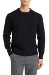 Canali Ribbed-knit Crew Neck Sweater In Blau
