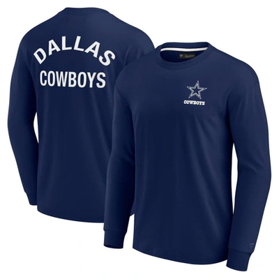 Fanatics Signature Unisex  Navy Dallas Cowboys Super Soft Long Sleeve T-shirt