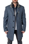 MACEOO CAPTAIN HOUNDSTOOTH PEACOAT WITH BIB