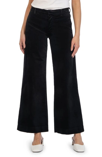 Kut From The Kloth Meg High Waist Super Wide Leg Twill Pants In Black